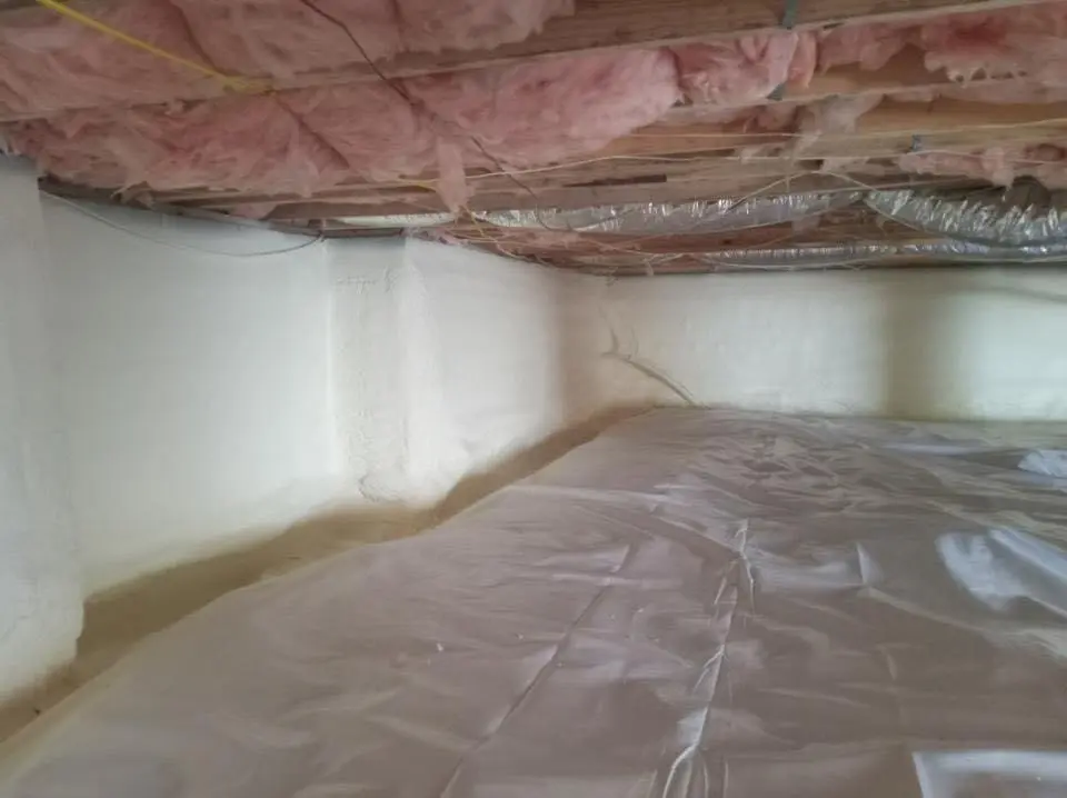 Crawl space encapsulation with closed-cell spray foam for Attic Insulation in De Soto