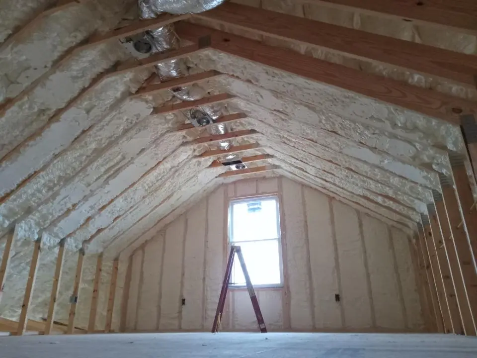 Spray foam roofing application for Crawl Space Insulation project in De Soto
